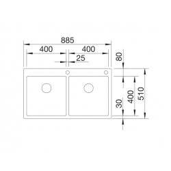 Zlewozmywak Blanco CLARON 400/400-IF/A stal Durinox z korkiem aut. z InFino Push Control 525 018